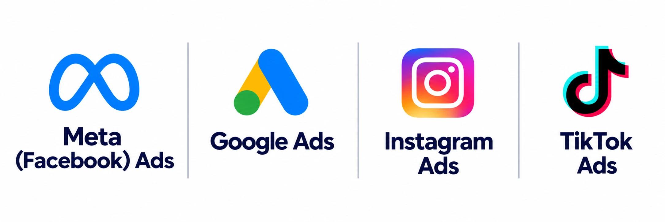 Meta Facebook Ads, Google Ads, Instagram Ads and TikTok Ads